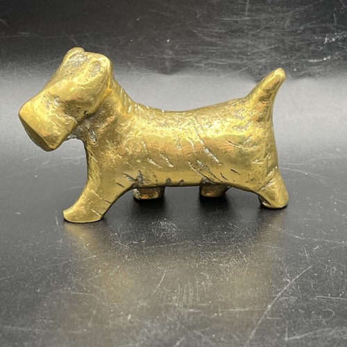 Brass scotty dog - dog, ornament