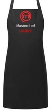 Embroidered  Masterchef apron with personalised name embroidered  cooking apron