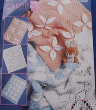 KNITTING PATTERN - 3 DIFFERENT BABY PRAM COVERS/BLANKETS IN DK & CHUNKY