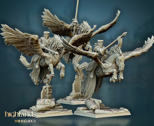 Pegasus knight miniatures - x3, |