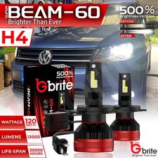 GBrite Super Beam 60 H4 latest Canbus Error Free led Super Bright White bulbs
