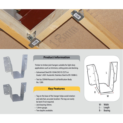 Joist hanger mini - hanger,