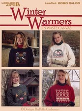 Leisure Arts, Inc. Leaflet 02060 - Winter Warmers In Waste Canvas by P Carbonari
