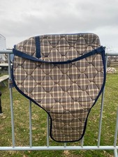 High Spirits navy plaid padded