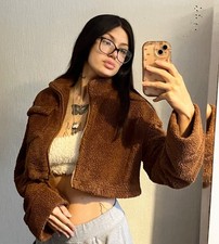 BERSHKA Women’s Brown Fluffy
