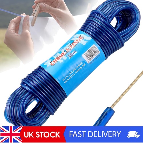 Long 30m blue washing line - washing,