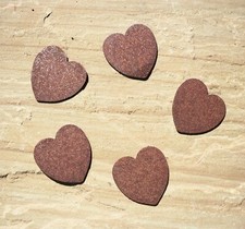 5 x Rusty Metal SMALL HEARTS Garden Ornament Rustic Vintage Birthday Gift Spring