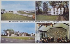 Red Roses Caravan Park & Grill Room, Red Roses, Carmarthenshire Postcard 1973
