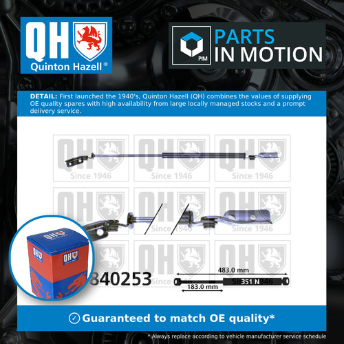 Boot gas strut fits nissan - fits,