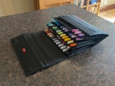 COPIC ciao markers bundle - 51 pre-owned pens in senseBag case
