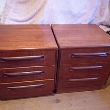 Pair of GPlan Fresco, Teak bedside drawers,cabinets.