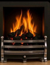 DAISY Black & Chrome Cast Iron Fire Fret Front 16" Gas or  Electric Fires NEW