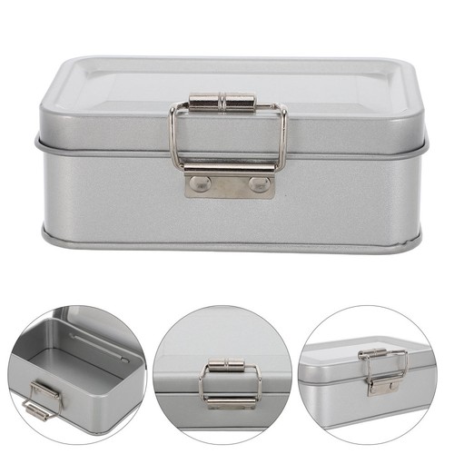Pcs metal hinged tin box - hinged,