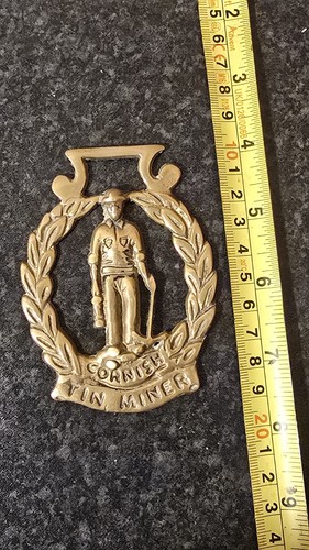 Tin miner brass ware - tin,