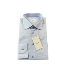 ETON Slim Blue White Woven