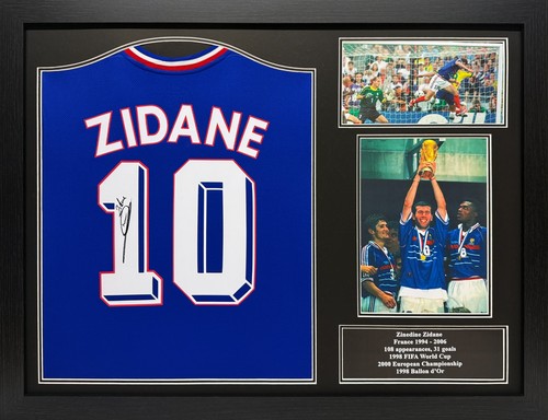 Framed zinedine zidane signed - framed,