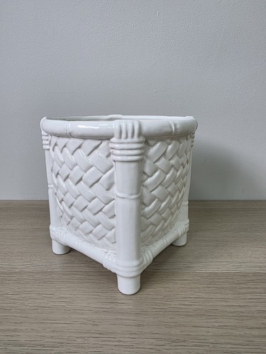 Vintage white ceramic faux - white,