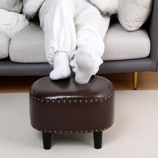PU Leather Rivet Footstool