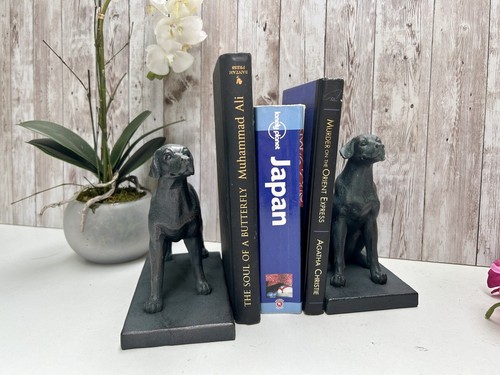 Dog bookends bronzed - bronzed, style