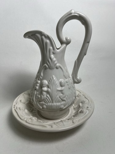 Vintage parian ware jug bowl - vintage, &