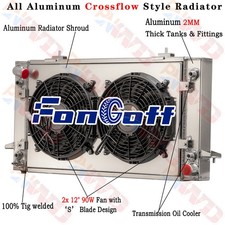 3Row Radiator Shroud Fan For 87-98 Land Rover Range Rover Discovery I/II 4.0L UK