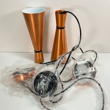 Franklite PCH236 Happy Light Ceiling Pendant Light In Satin Copper Finish x2