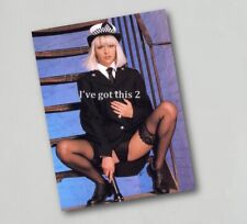 FRIDGE MAGNET Jo Page 3 Glamour Nude Model Police Woman Black Stockings  410 a