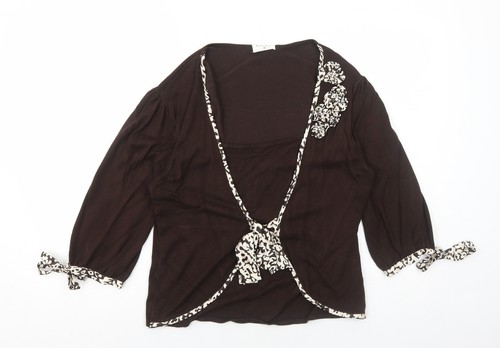 Kaliko womens brown neck - womens, v-neck
