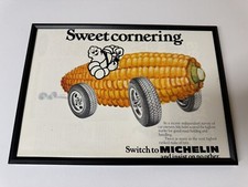 Framed Original 1982 Michelin Tyres Magazine Advert Poster Man Cave Wall Art a
