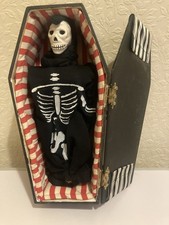 Punch & Judy ' Skeleton In Coffin  ' Puppet , Hand Made, Painted..Superb !