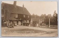 RPPC The Crown Inn CHIDDINGFOLD Surrey Real Photo Postcard WHA 1552 Vintage Car