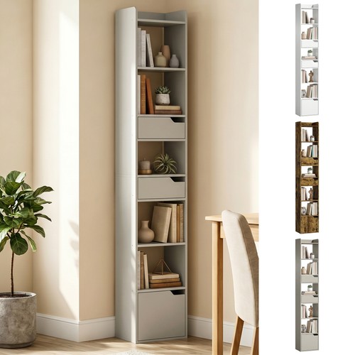 Bookcase tall narrow tiers - narrow, 5