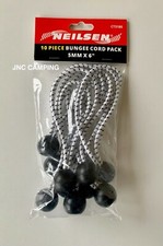10 x Strong Elastic Bungee Ball Tie Down Loop Trailer Shock Cord Tent Tarpaulin 