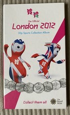 London 2012 Olympics 50p Full Set Coins Sports Album With Completer Medallion