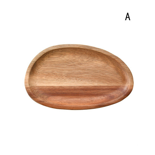Natural finish wooden oval - wooden,