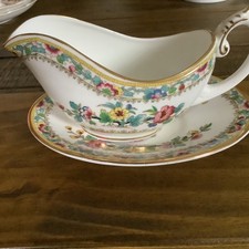 Coalport Bone China Ming Rose Design Sauce/gravy Boat With Stand 2x4 Inches VGC