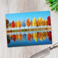 Autumn Trees Lake Reflection