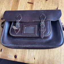 Vintage Brown Leather School Satchel Needs Some Stitching