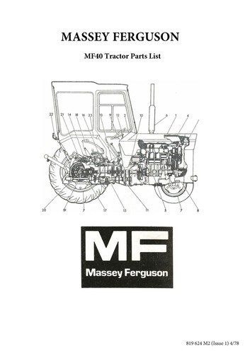 Massey ferguson mf40 - massey, parts
