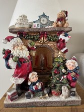 Stunning Vintage Christmas Fireplace Scene With Flickering Light Fire Place 
