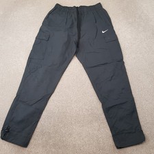 Nike Mens Tracksuit Bottoms Medium Black Cargo Pants Utility Streetwear Joggers