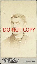 CDV Card Man Portrait R.H. Lord Cambridge Photograph (653)