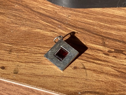 Small handmade garnet silver - garnet,