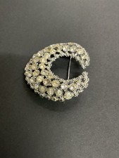 Beautiful antique vintage  vgc ladies brooch , Crescent Moon Style