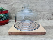 Glass Cheese Dome with Wooden