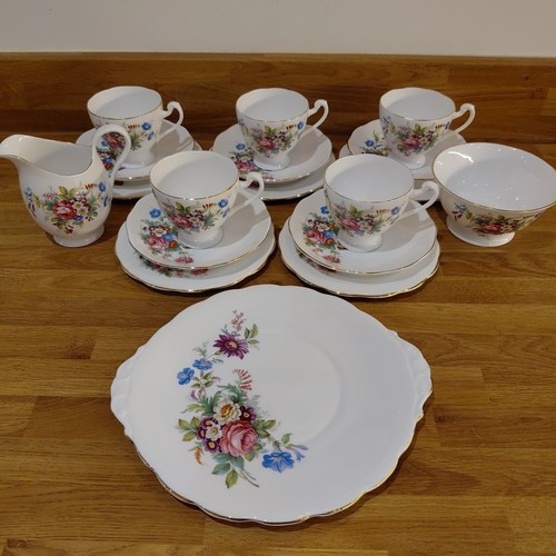 Piece floral tea set - 18,
