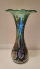 ALUM BAY ISLE OF WIGHT IRIDESCENT ART NOUVEAU STYLE GLASS VASE