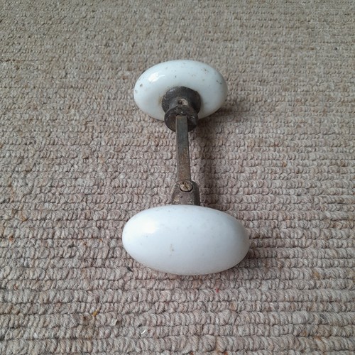 Vintage white ceramic door - vintage,
