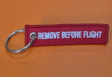 Airline Embroidered Cabin Crew Pilot Keyring Crew Remove Before Flight Tag MINI