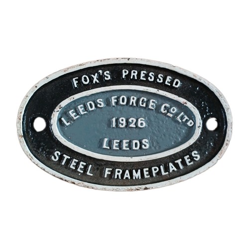 Railwayana fox pressed steel - fox's,